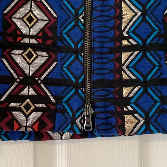 Jcrew Geometric print zipper mini skirt - Picture 2 of 4